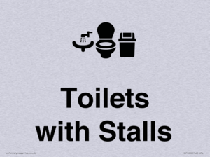 Toilets: Stalls and Wash Basin with Sanitary Bin